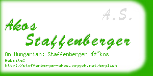 akos staffenberger business card